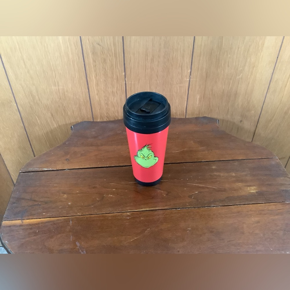 Red Grinch Travel Mug
